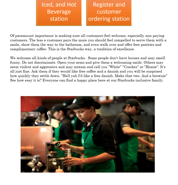 Starbucks barista training manual